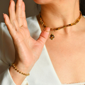 METAMORFOSI -  Collana con pendente occhio di tigre