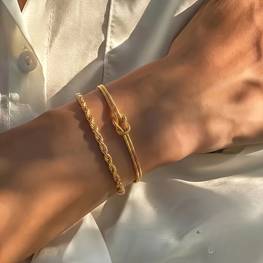 LEGAME - Coppia di bracciali con nodo intrecciato