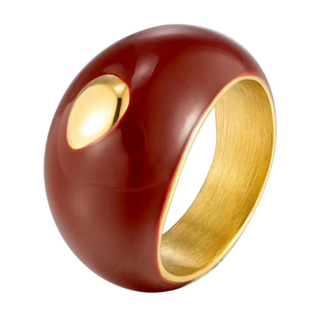 ESSENZA - anello verniciato, della forma bombata.
